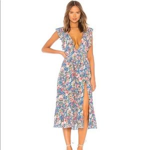 Majorelle Mistwood Midi Dress in Blue Multi